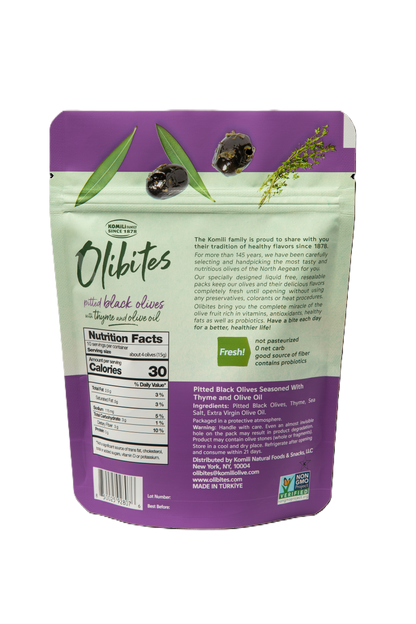 Olibites Pitted Black Olives With Thyme & Olive Oil 5 oz