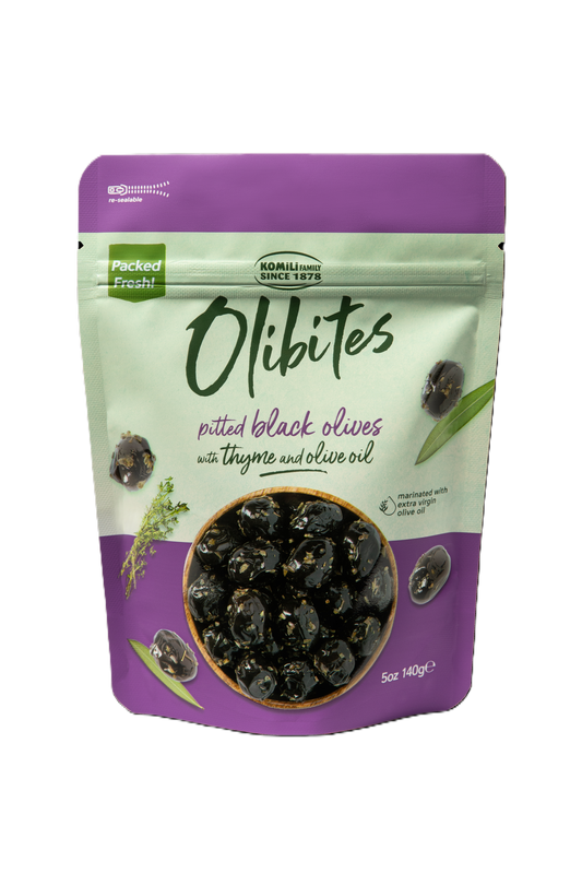 Olibites Pitted Black Olives With Thyme & Olive Oil 5 oz