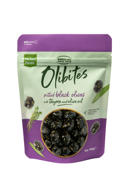 Olibites Pitted Black Olives With Thyme & Olive Oil 5 oz
