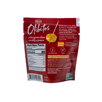 Olibites Pitted Green Olives With Chili and Pepper 1 oz