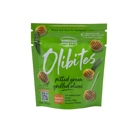 Olibites Pitted Green Grilled Olives