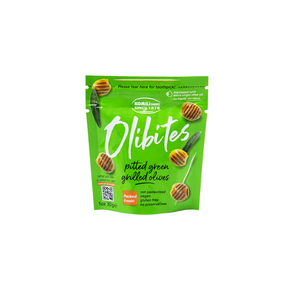 Olibites Pitted Green Grilled Olives (1 oz)