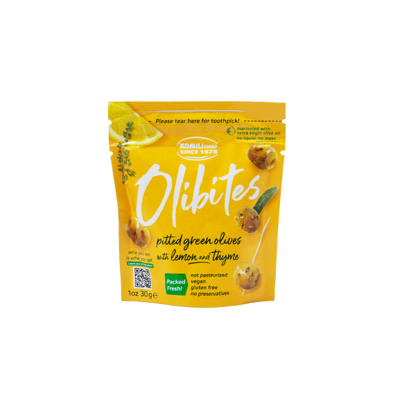 Olibites Pitted Green Olives With Lemon and Thyme (1 oz)
